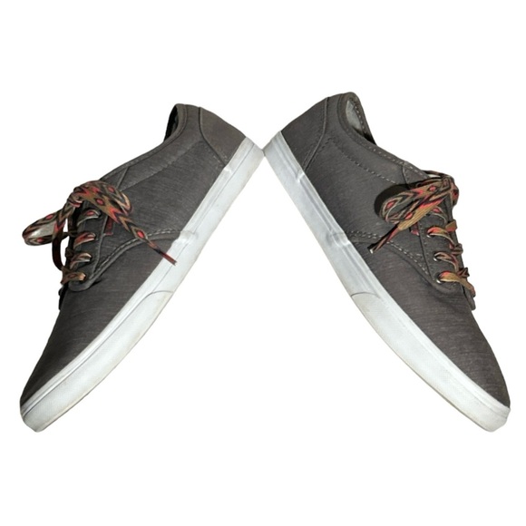 Women’s Off the Wall‎ Vans Low Canvas Aztec Lace Skate Sneakers Shoes Grey 8.5 - Picture 5 of 8